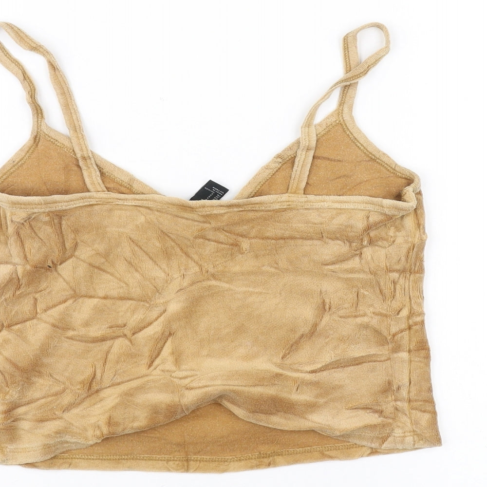 FOREVER 21 Womens Brown Cropped T-Shirt Size S