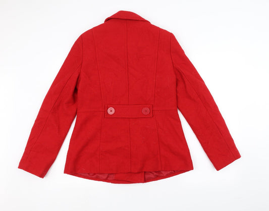 F&F Womens Red Overcoat Coat Size 14