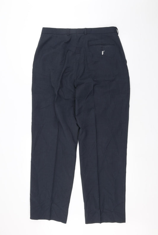 Marks and Spencer Mens Blue Dress Pants Trousers Size 34 L28 in