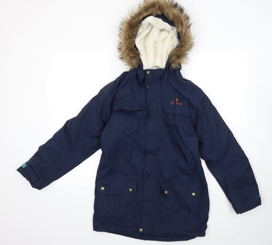 Womens UK Size XS hi gear Blue Parka Coat