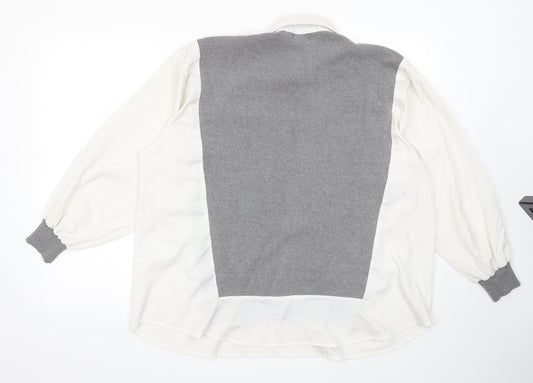 Preworn Mens Grey Rayon Pullover Jumper Size M