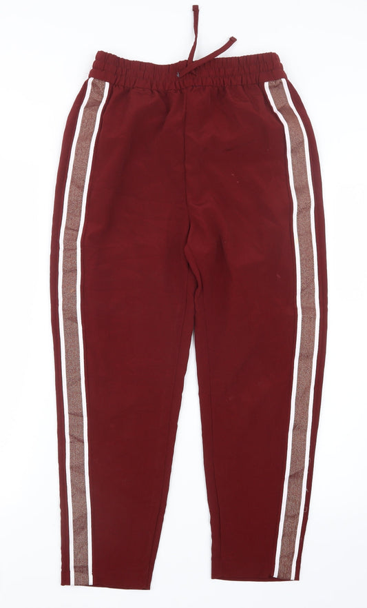 Womens UK Size 25 in Monki Regular Fit Red Trousers