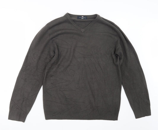 Mens UK Size S Blue Harbour Brown Pullover Jumper