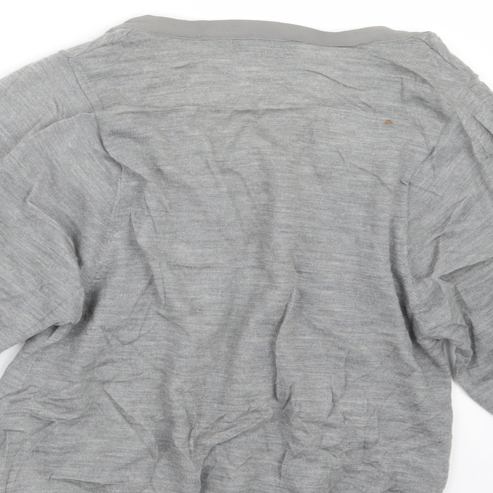 BALLSEY Womens Grey Knit Cardigan Jumper Size 10