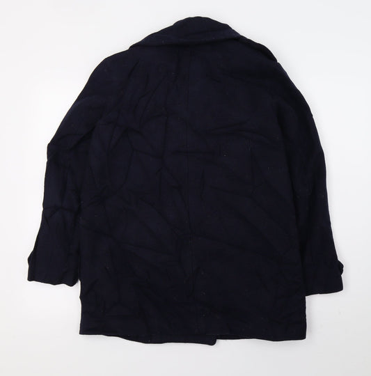 Womens UK Size 8 H&M Blue Overcoat