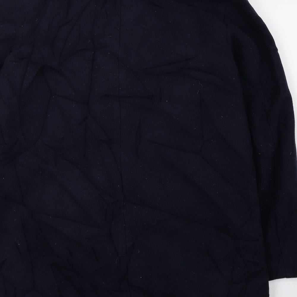 Womens UK Size 8 H&M Blue Overcoat
