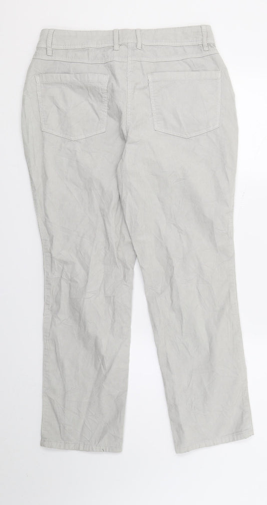 M&S Womens Grey  Denim Straight Jeans Size 10 L26 in