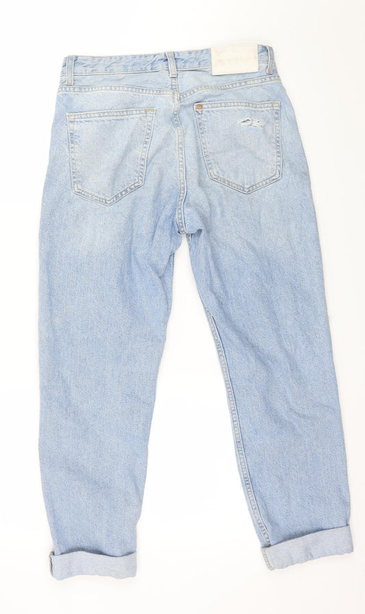Denim & Co. Womens Blue Denim Straight Jeans Size 25 in L25 in