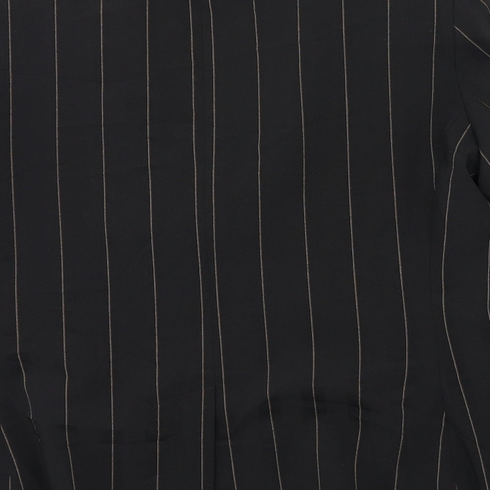 St Bernard Womens Black Striped Jacket Blazer Size 12