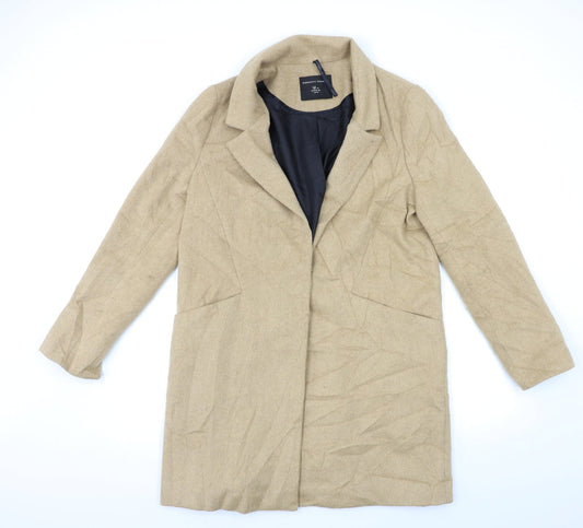 Womens UK Size 12 Dorothy Perkins Beige Overcoat
