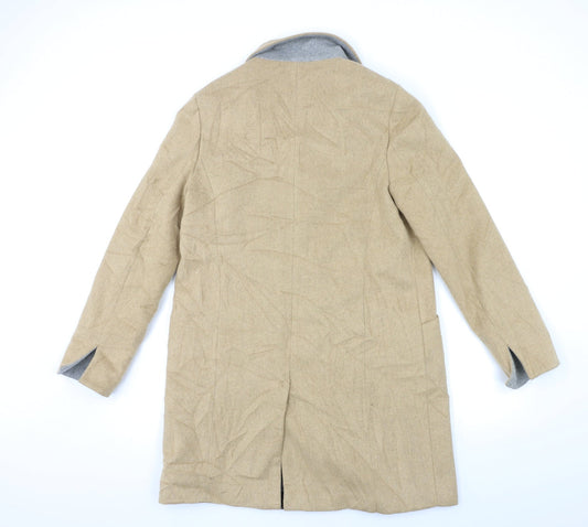 Womens UK Size 12 Dorothy Perkins Beige Overcoat