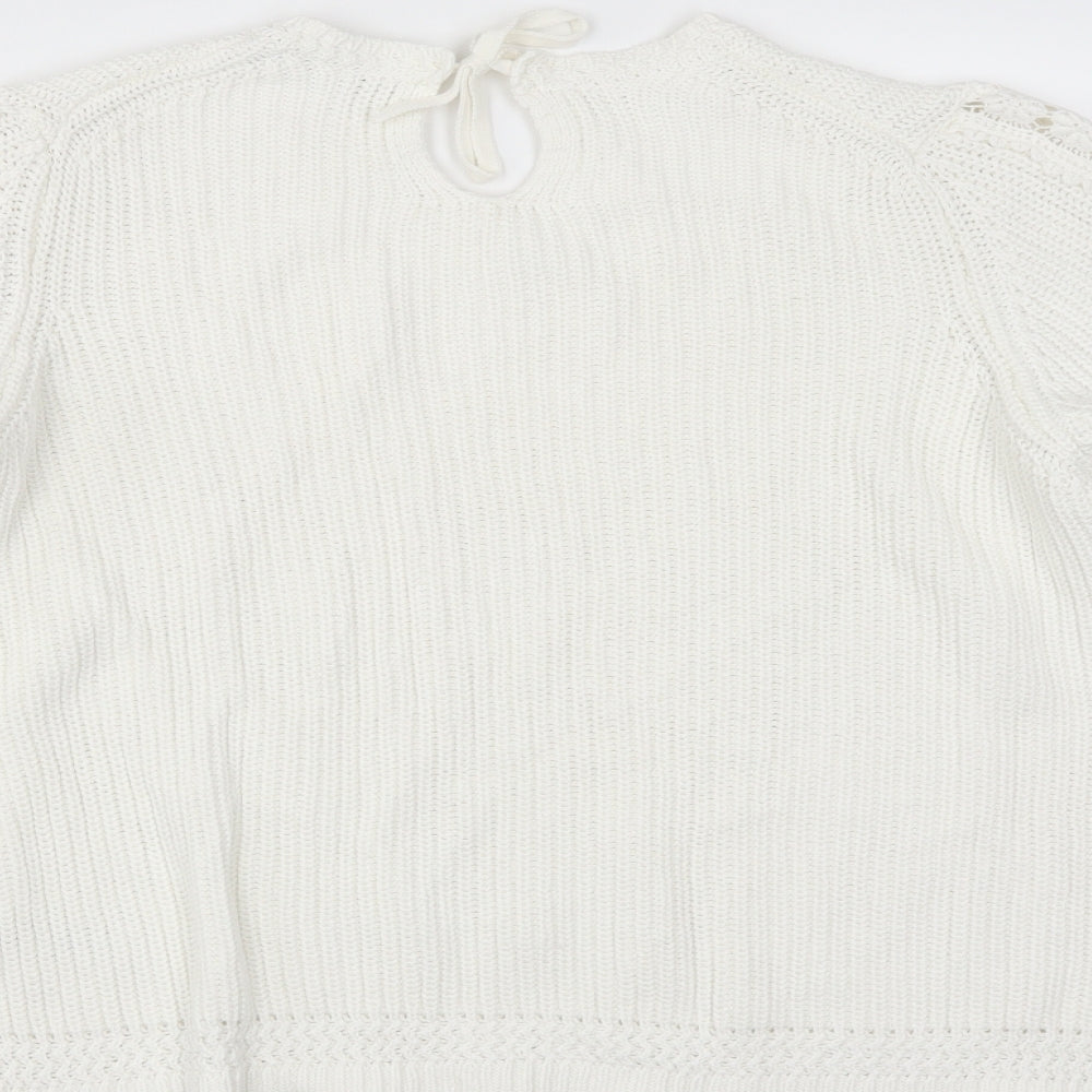 Womens UK Size XL Marks and Spencer Ivory Pullover Jumper