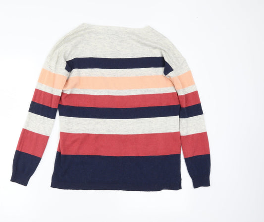 Oasis Womens Multicoloured Striped Pullover Jumper Size XS