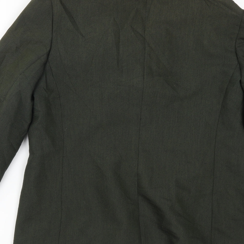 Brand and care label for AMARANTO women’s green jacket, size UK 10