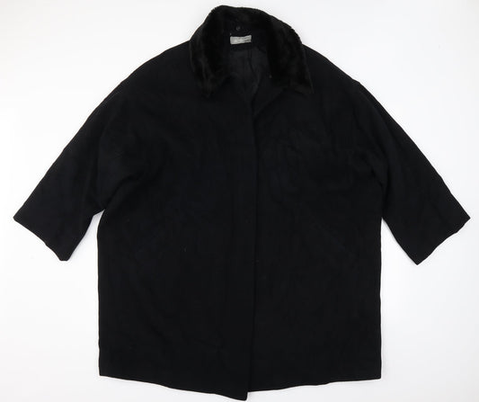 Womens UK Size 14 Wallis Black Overcoat