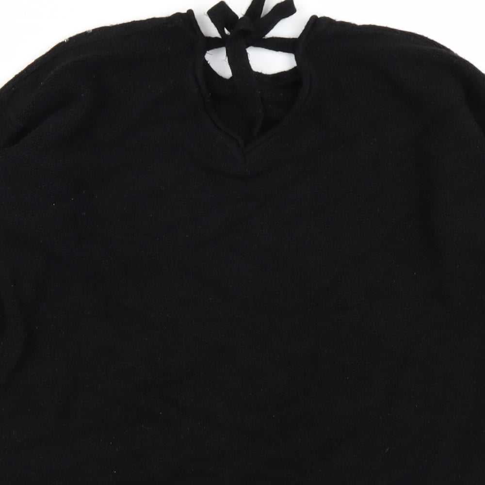 M&S Womens Black Knit Pullover Jumper Size M