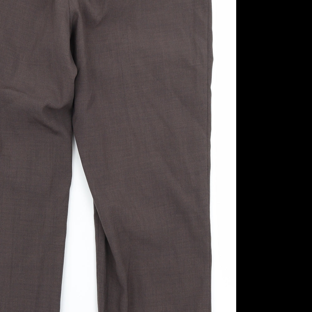 Womens UK Size 20 Preworn Regular Fit Brown Trousers
