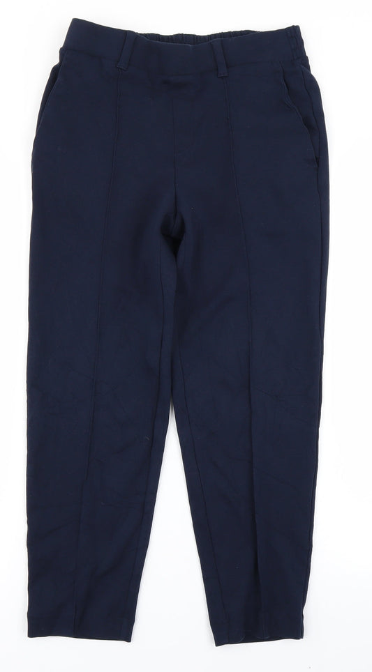Womens UK Size 4 Lands' End Regular Fit Blue Trousers