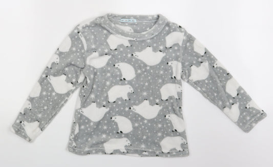 Just Like You Boys Grey Animal Print Pullover Jumper Size 10-11 Years