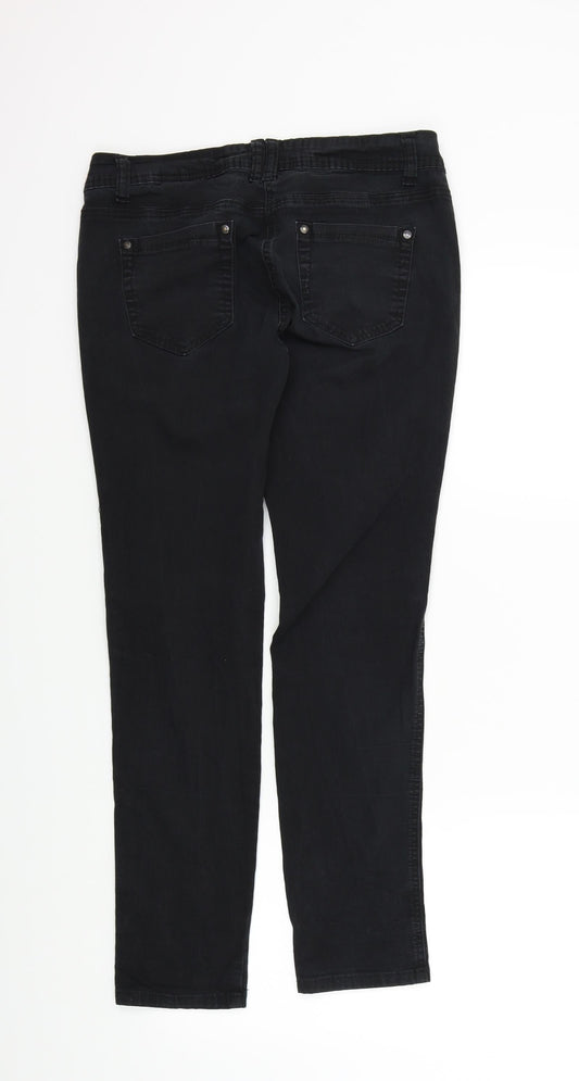 NEXT Womens Black Skinny Jeans Size 10 L20 in