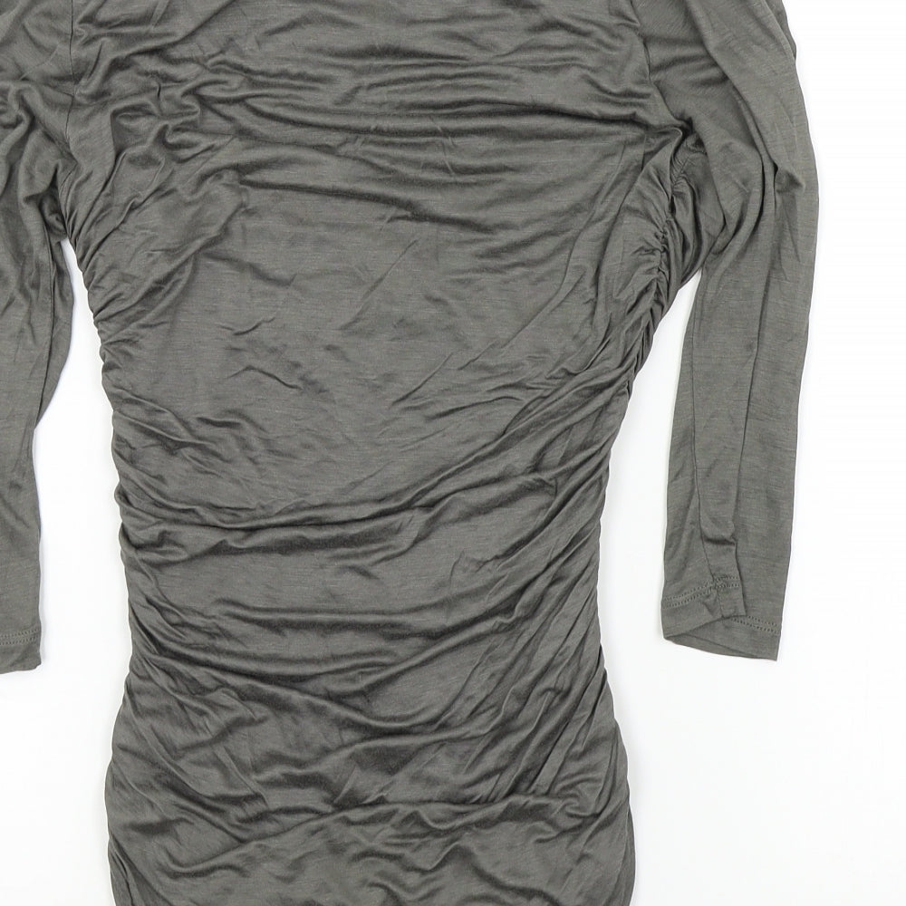 Womens UK Size H&M Grey Basic T-Shirt