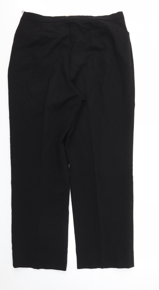 Penny Plain Womens Black Trousers Size 34 L30 in