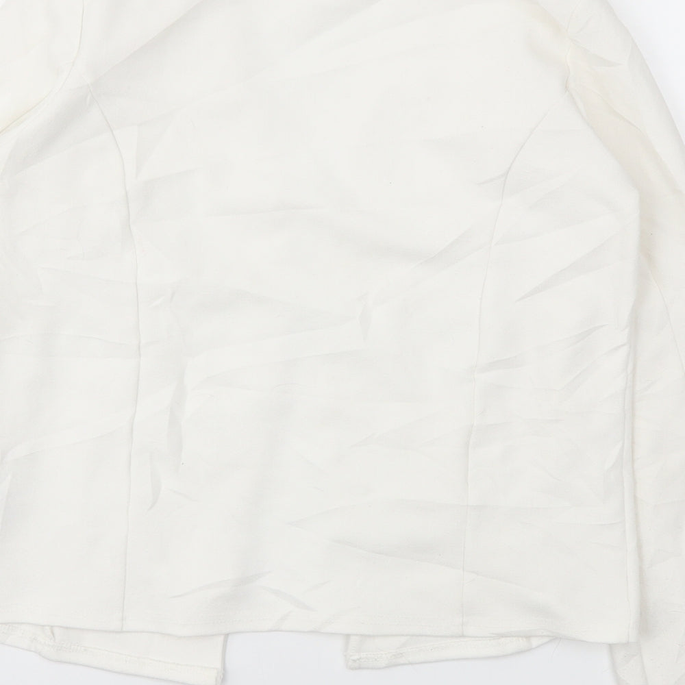 LIPSY Womens White Jacket Blazer Size 4