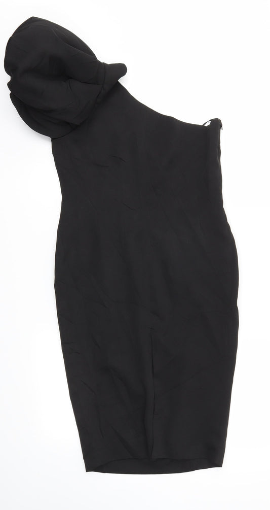 Preworn Womens Black A-Line Size 8