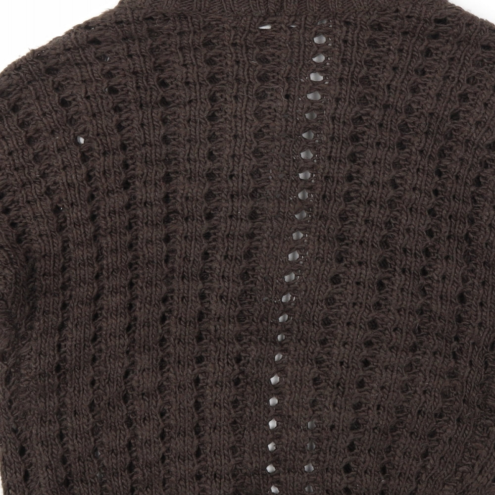NEWYORK Womens Brown Cardigan Jumper Size S