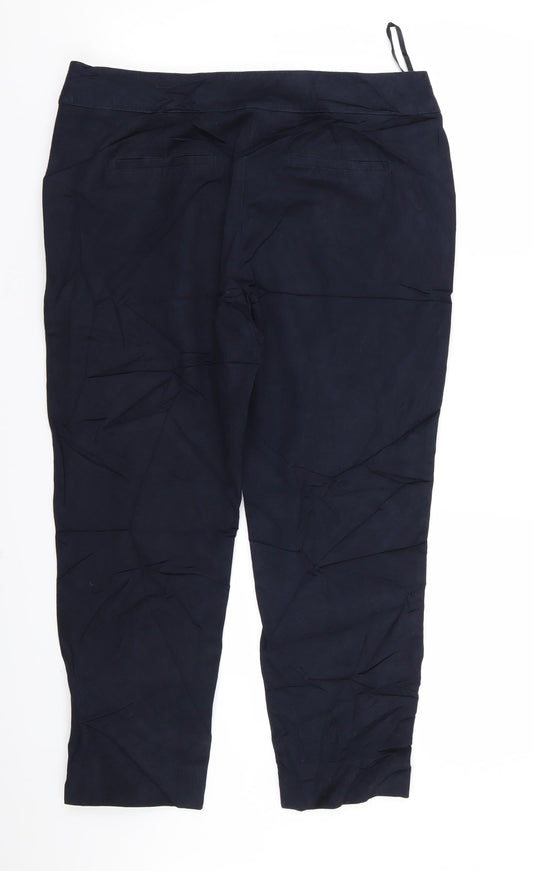 Womens UK Size 14 NEXT Regular Fit Blue Trousers