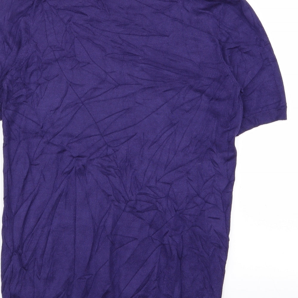 Womens UK Size 10 Dorothy Perkins Purple Basic T-Shirt