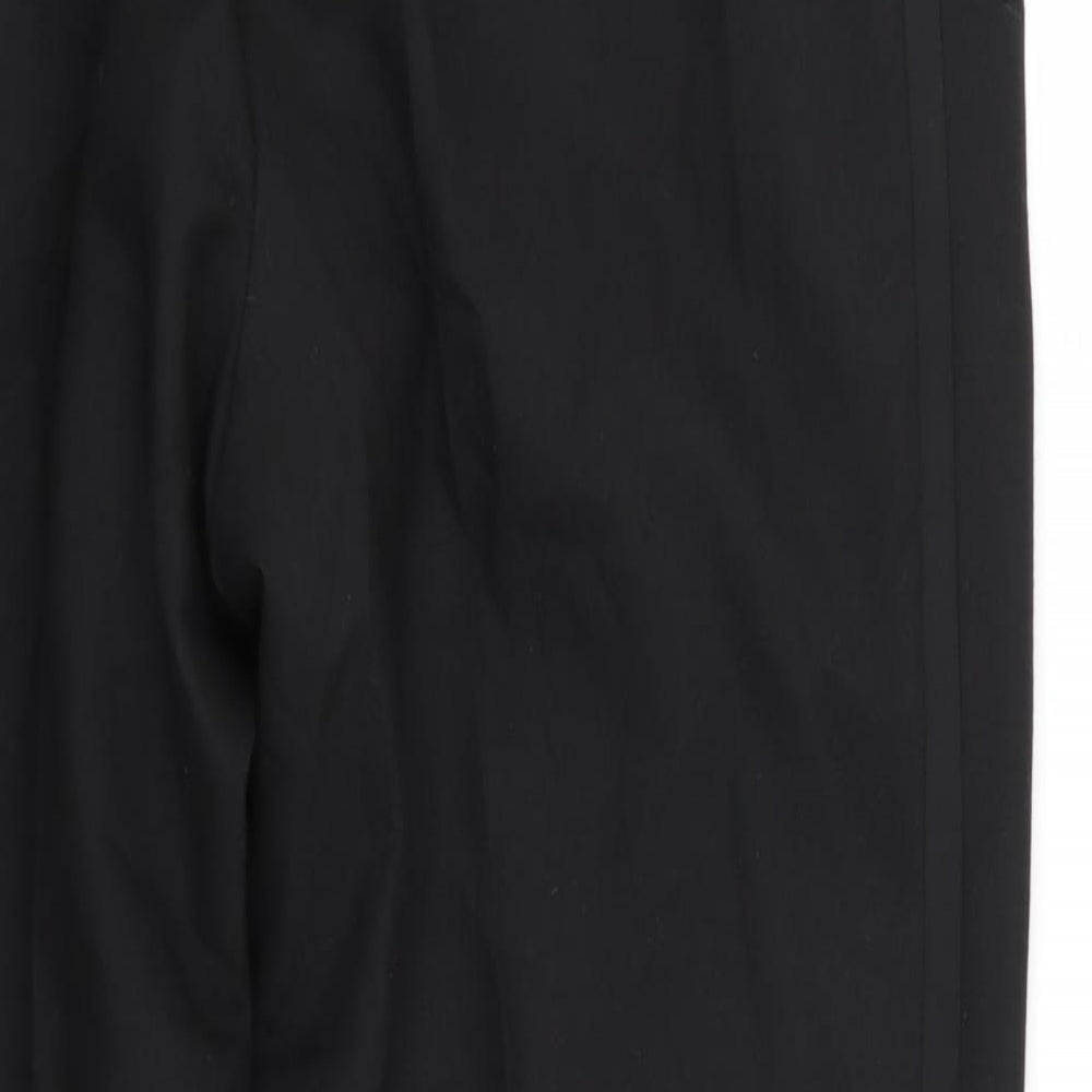 Mens UK Size 32 in Preworn Regular Fit Black Trousers