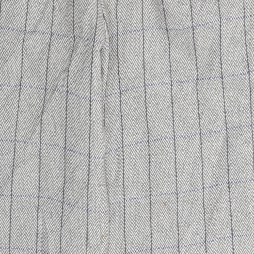 Cotton Traders Womens Grey Herringbone Trousers Size 18 L28 in