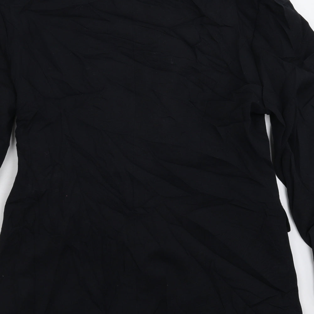 Brand and care label for Oui women’s black jacket suit jacket, size UK 12