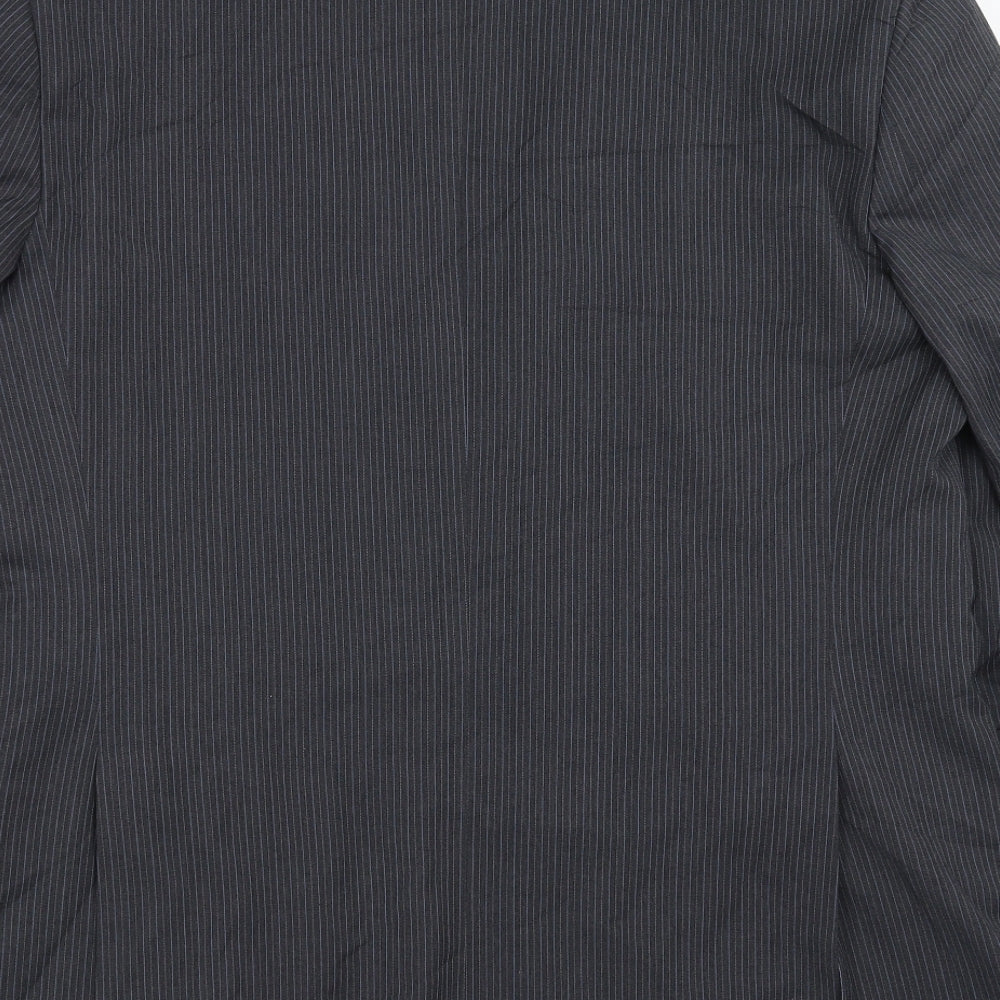butler&webb Mens Blue Striped Jacket Suit Jacket Size 42 - short length