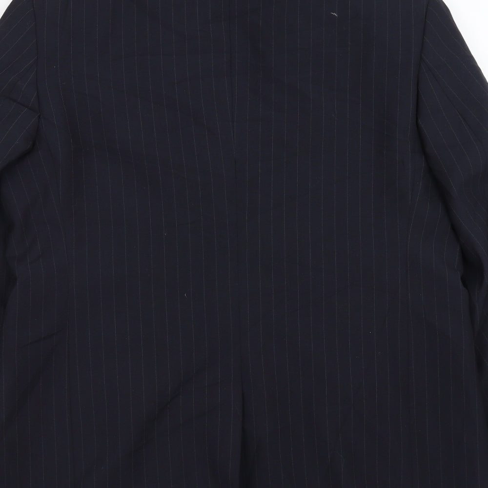 George Mens Blue Striped Jacket Suit Jacket Size 40