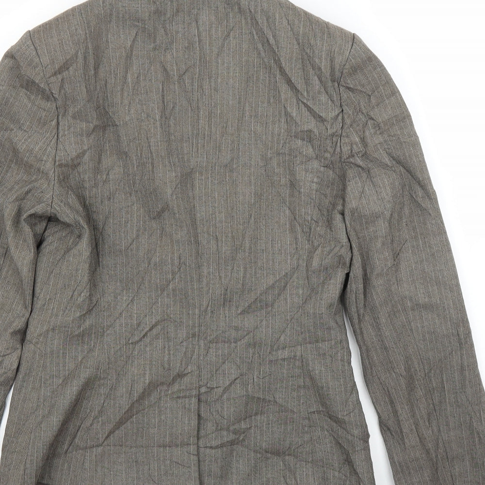 NEXT Womens Brown Striped Jacket Blazer Size 8