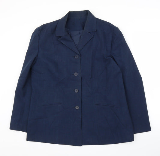 Womens UK Size 16 Bonmarché Regular Blue Suit Jacket