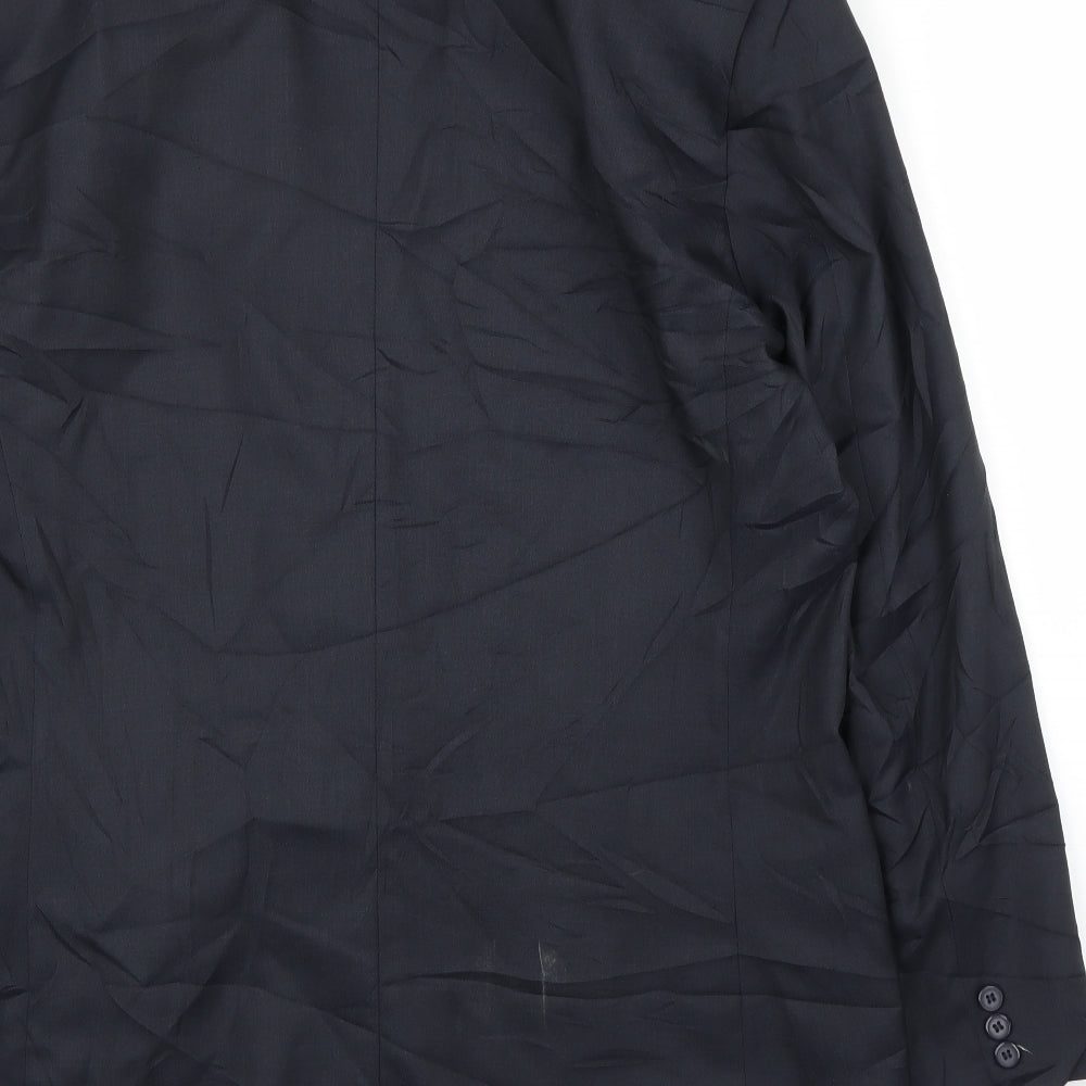 Mens UK Size 46 Preworn Regular Blue Suit Jacket
