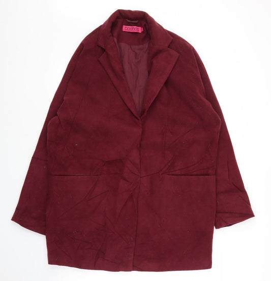 Womens UK Size 14 Boohoo Purple Overcoat