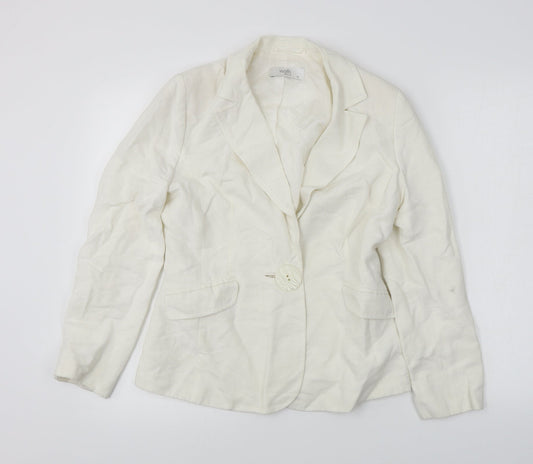 Womens UK Size 10 Wallis Regular White Blazer