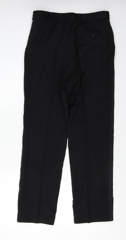 Preworn Mens Black Trousers Size 32 in L26 in