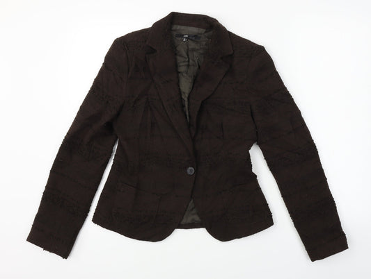 Womens UK Size 6 Zara Regular Brown Blazer