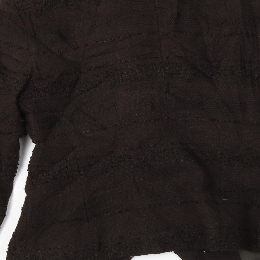 Zara Womens Brown Jacket Blazer Size 6
