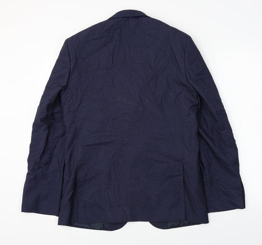 Mens UK Size 40 Burton Regular Blue Suit Jacket