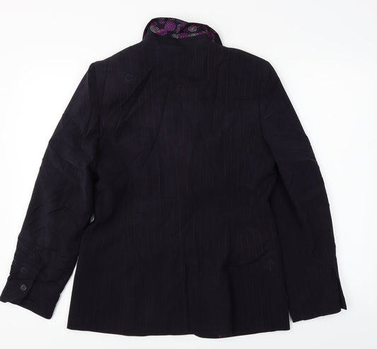 Per Una  Womens Purple Striped  Jacket Blazer Size 12