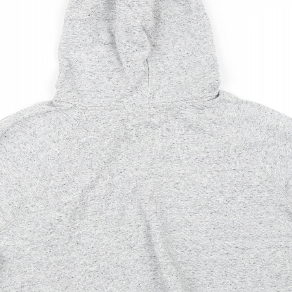 Womens Grey Pullover Hoodie Size L