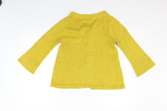 Womens UK Size 8 Red Herring Yellow Cardigan Jumper