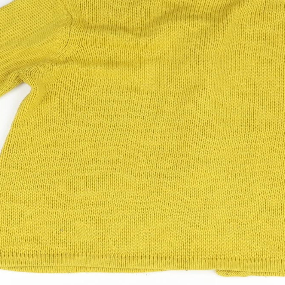 Womens UK Size 8 Red Herring Yellow Cardigan Jumper