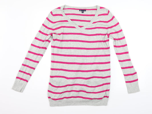 Gap Womens Pink Striped Jumper Dress Size M